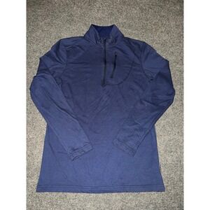 Swiss Tech Mens Small Navy Heather Quarter Zip Pullover SWMM80PP